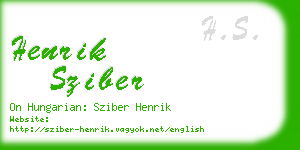 henrik sziber business card